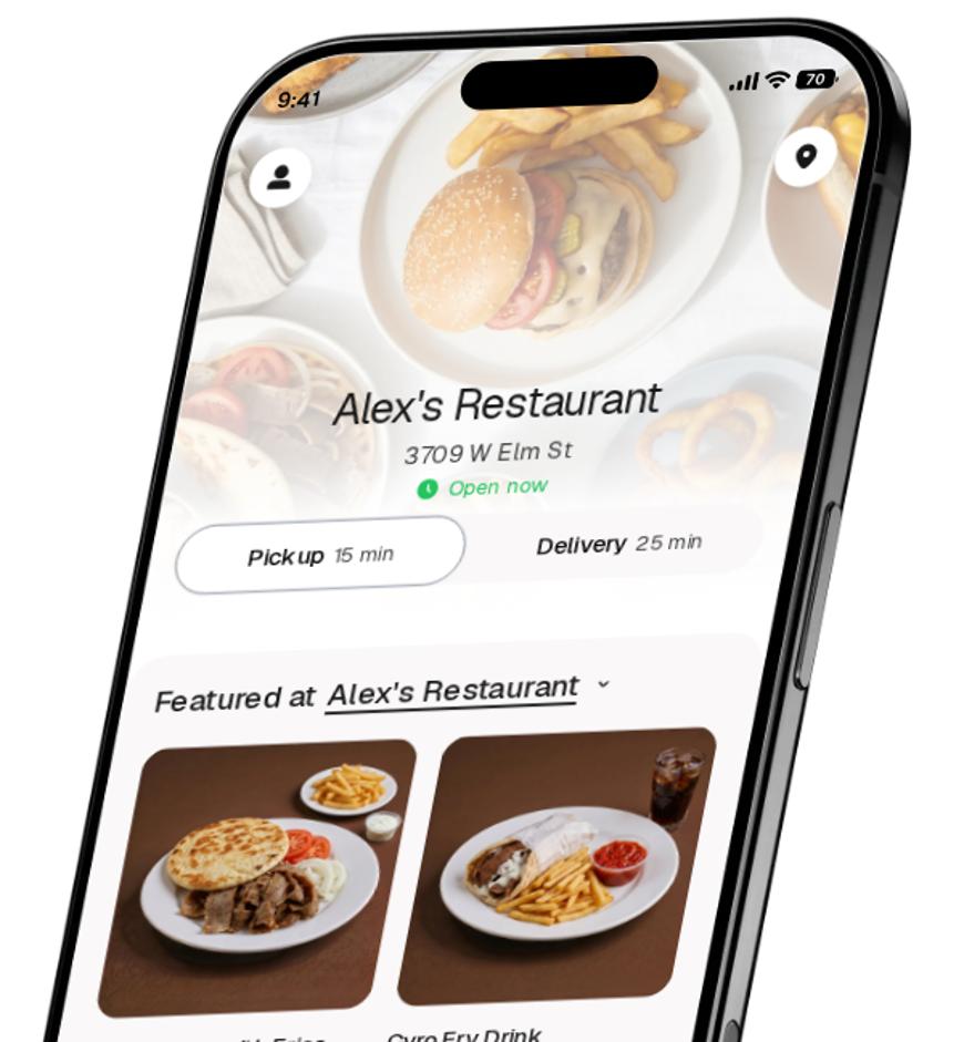 Alex's Restaurant app preview