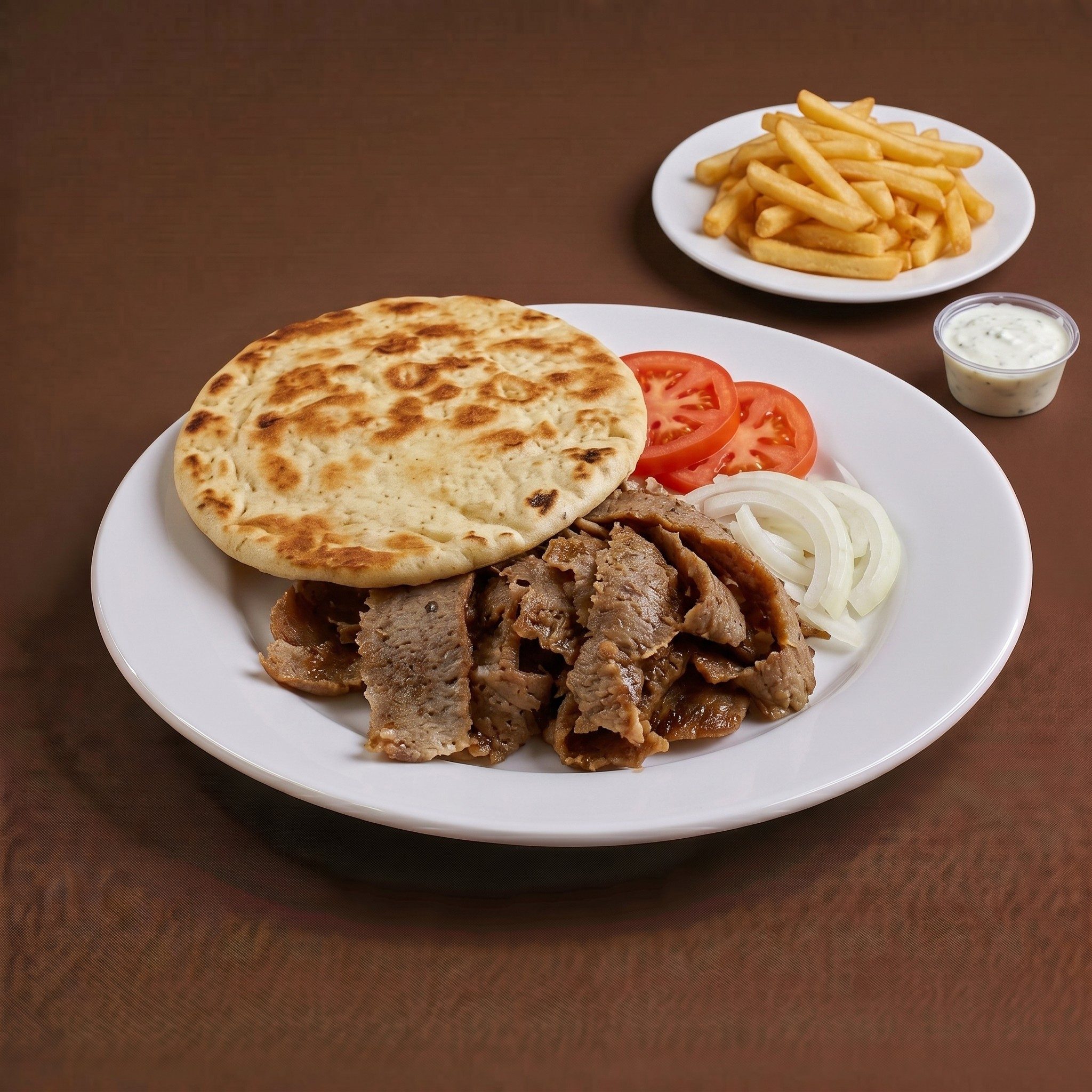 Gyros Plate with Fries.